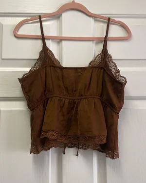 American Eagle Outfitters Lace Cropped Tank thumbnail 2