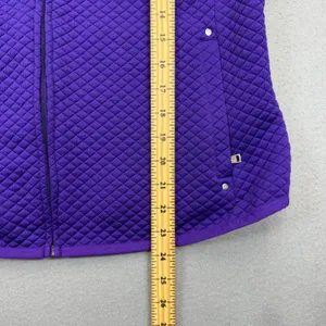 Lauren Ralph Lauren Purple Quilted Mock Neck Full Zip Vest XL 4700429386 thumbnail 4