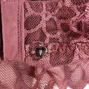 PINK Victoria's Secret L Large‎ Bra Lace Bralette Halter Wireless Mauve Pink thumbnail 6