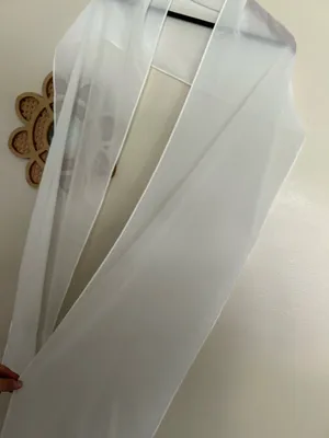 White bridal scarf thumbnail 6