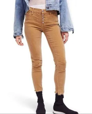 Free People Button Fly Corduroy Pants thumbnail 1