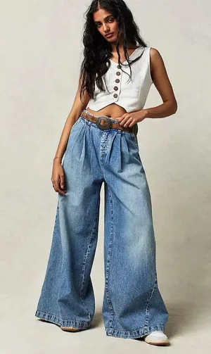 Free People We The Free Equinox Denim Trousers thumbnail 7