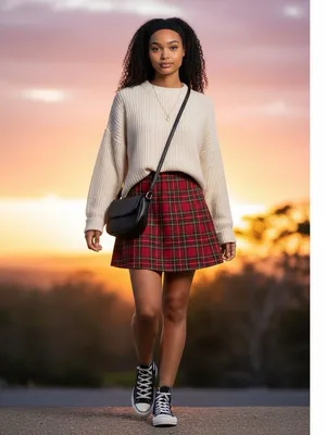 Brandy Melville Red Tartan Plaid Mini Skirt XXS 00 0 Y2K Preppy Coquette Rare thumbnail 3