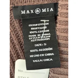 Max&Mia Brown Cotton Shaker Stitch Open Front Cardigan Sweater XS9216USI0M Small thumbnail 3