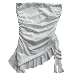 Thirty Thirty Y2K Strapless Asymmetrical Top Womens S White Fairy Festival Rave thumbnail 3