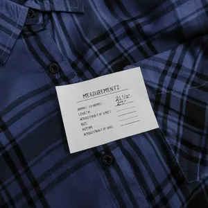 NWT!! WEWOREWHAT Boyfriend Shirt Plaid Navy Blue Collared Oversized Small Medium thumbnail 14
