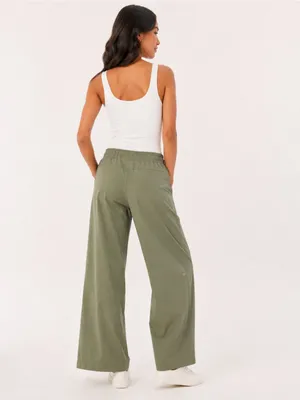 Fabletics Downtown Wide Leg Utility Olive Green Pants thumbnail 2