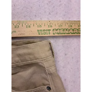 American Eagle Highest Rise Mom Short Women 12 Tan Distressed Raw Hem Casual thumbnail 7