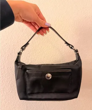 Coach Hamptons Black Satin Nylon Mini Baguette Shoulder Bag thumbnail 1