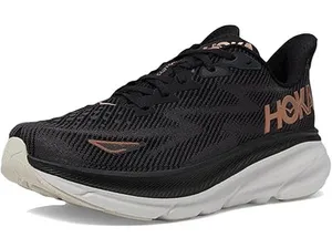 Hoka Women’s Clifton 9‎ Sneaker in Black/Rose Gold Size 7.5 B20 thumbnail 1