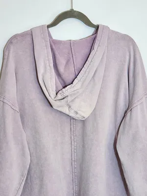 Easel Distressed Purple Hoodie Pullover Size Medium thumbnail 6