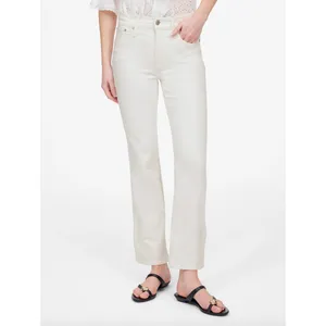Madewell Kick Out Crop Jeans Pure White Stretch Mid Rise Flare NI961 US 24 NWT thumbnail 3