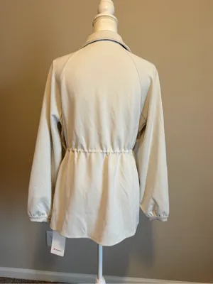 NWT Lululemon Softstreme Cinch-Waist Full-Zip Jacket size medium color bone thumbnail 11