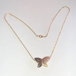 Artistry Brand Gold Tone Chunky Butterfly Pendant Boho Necklace thumbnail 4