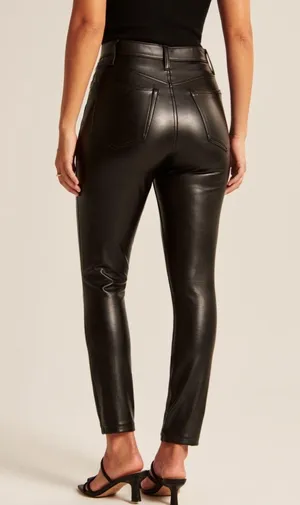 Abercrombie Skinny High Rise Leather Pants thumbnail 3