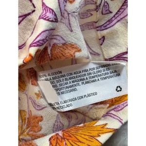 Universal Thread‎ Floral Puff Sleeve Mini Dress Cream Orange Purple XS NEW thumbnail 6