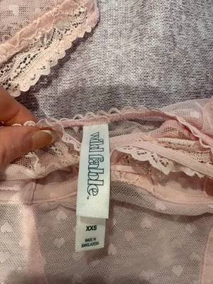 Pink Lace and Heart Polka Dot Bra Top thumbnail 3