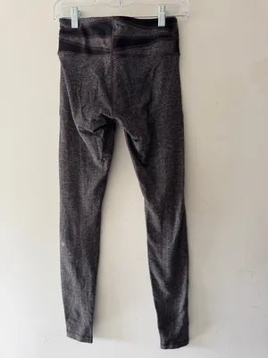 Lululemon Wunder Under Leggings Giant Herringbone Heathered Black SZ‎ 6 thumbnail 6