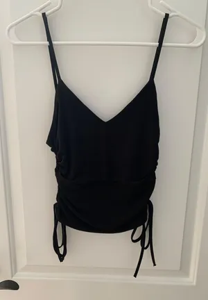 ZARA black cut out tank top thumbnail 1