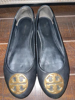 Tory Burch Black Leather Chelsea Flats Size 5.5 thumbnail 3