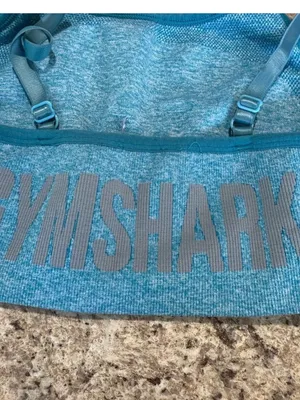 Gymshark Sky Blue Seamless High-Neck Sports Bra thumbnail 6