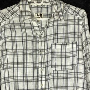 TNA Plaid Cotton‎ Shirt White Size XS thumbnail 3