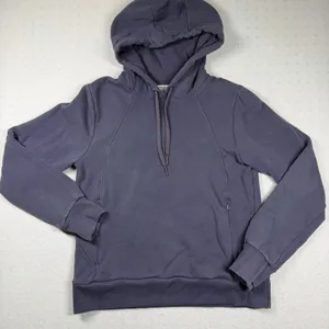 Athleta Women’s Pullover Hoodie Size Small Purple Fleece Zip Pockets Athleisure thumbnail 1