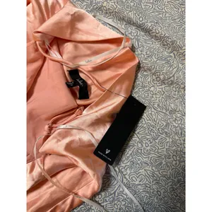 NWT Lulus Size Small Zimri Light Pink Satin Halter Mini Dress Formal Glam thumbnail 4