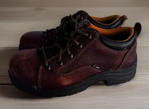 Y2K Timberland PRO Powerfit Jamey Leather Work‎ Shoes Women's 6M Brown steel toe thumbnail 1