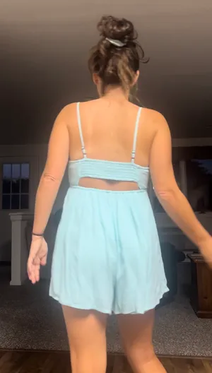 Gauze Spaghetti Strap Romper thumbnail 2