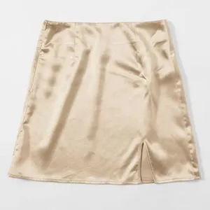 Glam Champagne Side Slit Mini Skirt Size S thumbnail 1