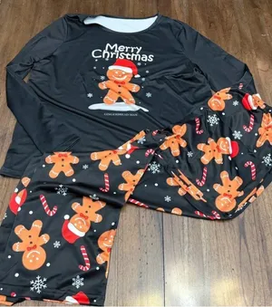 Women’s Christmas pajama set Black Size L thumbnail 1