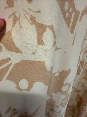 aerie High-Waist Floral Flare Pants in Cream & Tan thumbnail 2