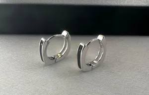 Geometric Square Small Hoop Earrings for Men Women Streetwear Unisex Style thumbnail 1