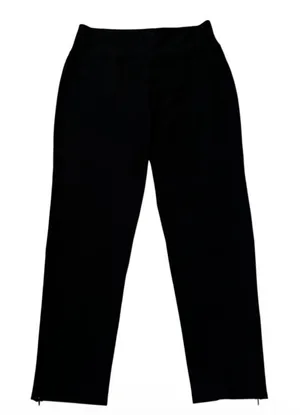 Eileen Fisher Womens Black Stretch Ponte Ankle Pants Side Zip Hem Medium | 0128 thumbnail 1