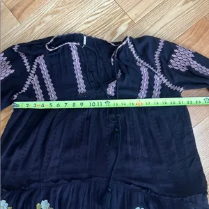 Free People Black Tunic with Pink Accents thumbnail 6
