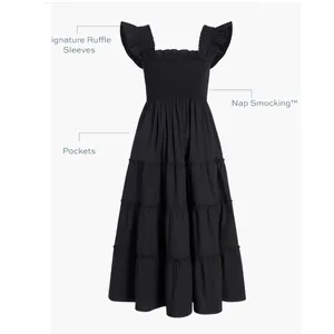 Hill House The Ellie Nap Dress in Black thumbnail 3