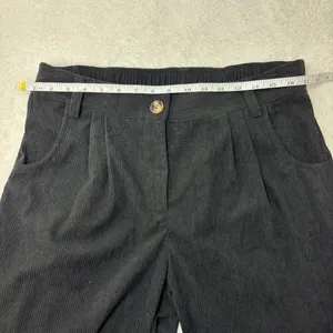 Halara High Waisted Zipper Pocket Classic Corduroy Casual Black Pants Size L‎ thumbnail 11