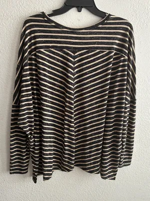 We The Free Striped Scoop Neck Long Dolman Sleeve Top M thumbnail 6