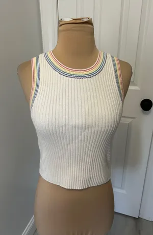 Abercrombie & Fitch for The Trevor Project High Neck Ribbed Pride Sweater Tank thumbnail 1