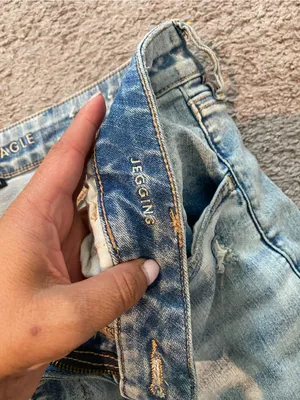American Eagle Outfitters Light Wash Distressed Skinny Jeans thumbnail 6