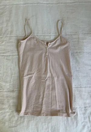John Galt Light Pink Button Tank Top thumbnail 1