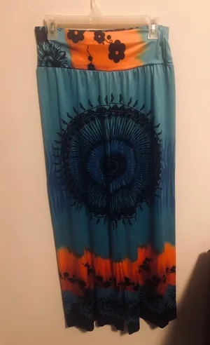 Palazzo Pants Wide Leg Green Size M thumbnail 1