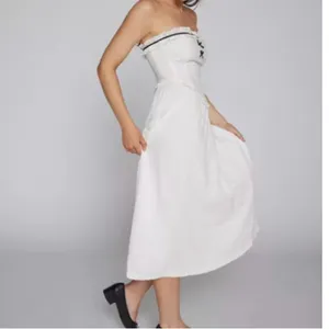 NWOT urban outfitters strapless white midi dress with eyelets thumbnail 3