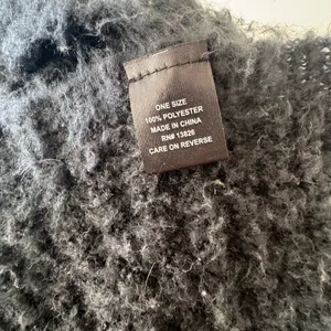 Cozy Black Bouclé Shawl Wrap thumbnail 4