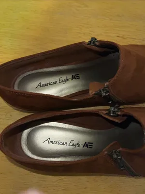 American Eagle Outfitters Chestnut Suede Slip-On Shoes with Side Zips thumbnail 5