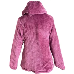 NWOT Free Country Women L Reversible Quilted Jacket Purple Minky Fleece Full Zip thumbnail 8