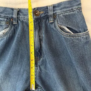 Y2K Baggy Jeans, Wide Leg, Mid Rise, Carpenter/Skater style, Petite/Ankle Crop thumbnail 8