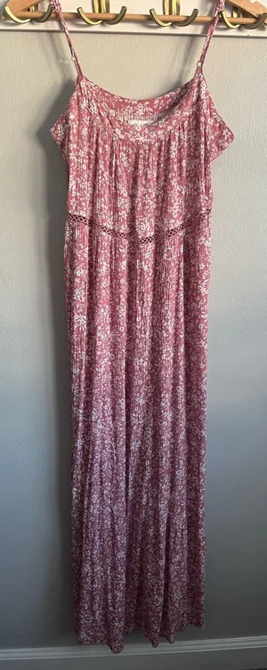 Pink Rose Floral Pink Maxi Dress thumbnail 1