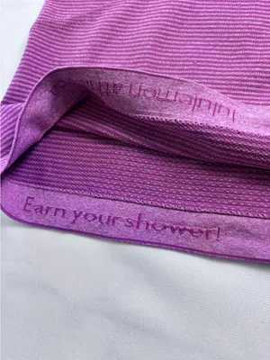 lululemon athletica Swiftly Tech Racerback Tank Magenta size 8 Motivational hem thumbnail 4